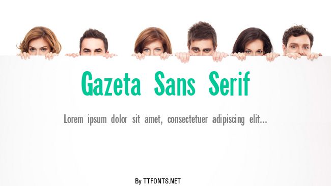 Gazeta Sans Serif example